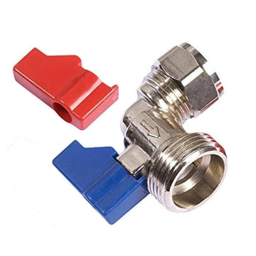 NPH Angle Washing Machine Valve 15mm x 3/4-inch BSP  Silver