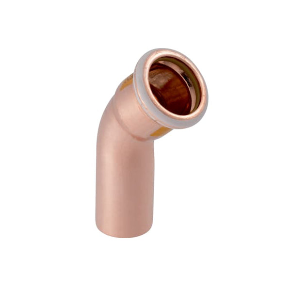 Geberit Mapress Copper 45deg Elbow With Plain End 15mm for Gas 34521