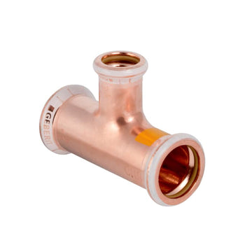Geberit Mapress Copper Reducing Tee 22x15x22mm for Gas 34536