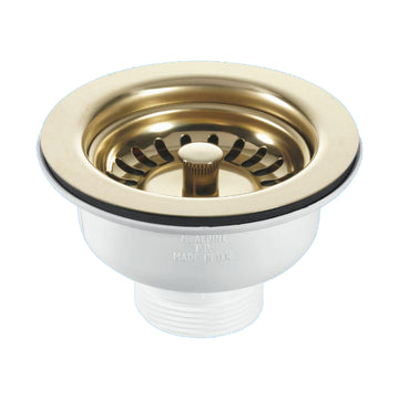 McAlpine BSWPVD Basket Strainer Waste - Stemball Plug PVD Gold