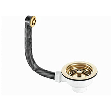 McAlpine FBSWPVD Sink Basket Strainer Waste and Overflow 40mm Gold