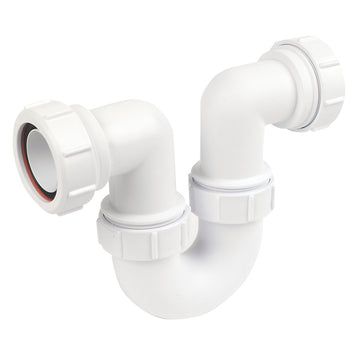 McAlpine TR10 Running Tubular Swivel P Trap White 40mm