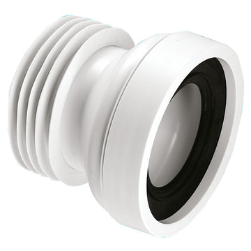 McAlpine WC-CON1 Straight Rigid WC Pan Connector White 110mm