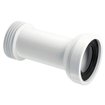 McAlpine WC-CON2 Straight Adjustable Length Rigid WC Pan Connector White 110mm