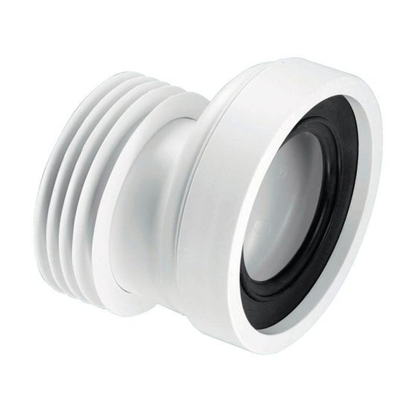 McAlpine WC-CON4 20mm Offset Rigid WC Pan Connector White 110mm
