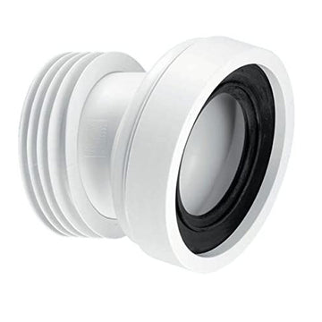 McAlpine WC-CON7A 14° Angle Rigid WC Connector White 110mm
